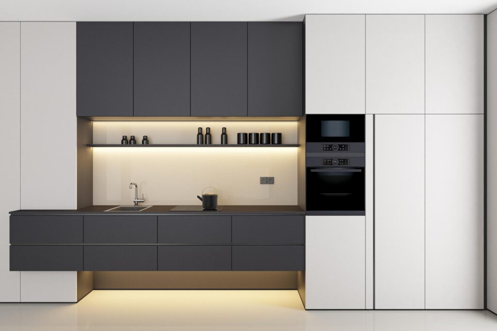 Latest modular kitchen design trends with modern cabinets, island kitchen, and LED lighting